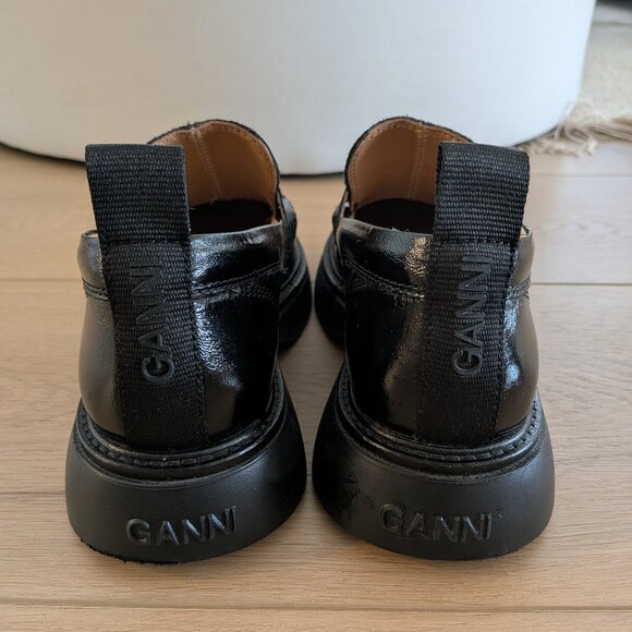Ganni Black Everyday faux-leather Loafers - US 7 - Picture 2 of 7